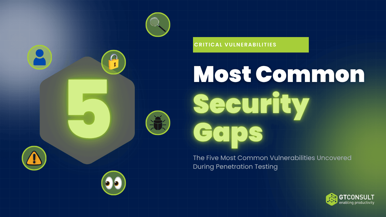 The Five Most Common Vulnerabilities Uncovered During Penetration Testing 